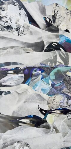 abstract mixed media artwork