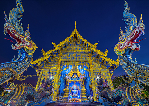 photo of the blue temple in Thailand