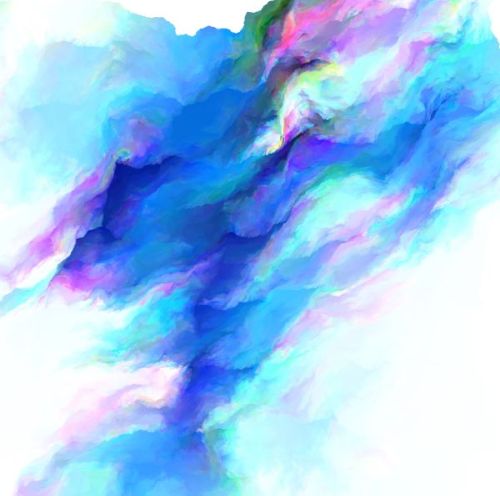 abstract digital artwork in blues and pinks