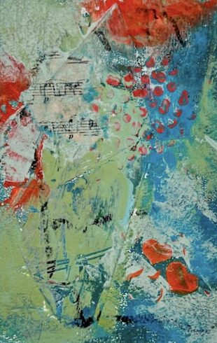 abstract mixed media colorful painting