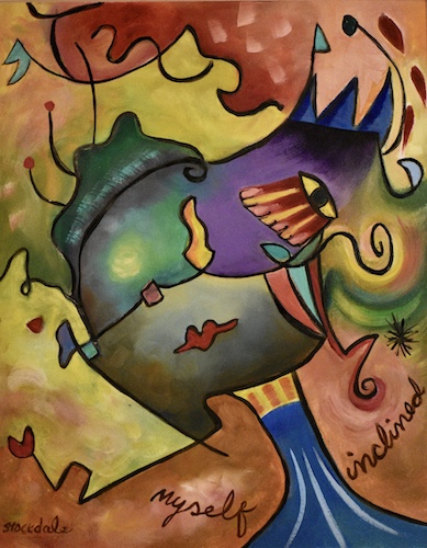 colorful abstract oil painting by Ann Stockdale