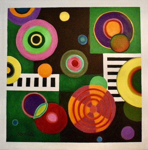geometric abstract painting by Ann Stockdale