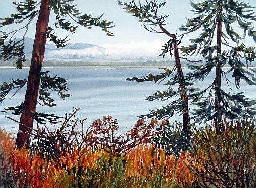 water scene landscape painting in British Columbia