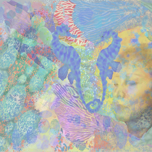 layered digital mixed media art