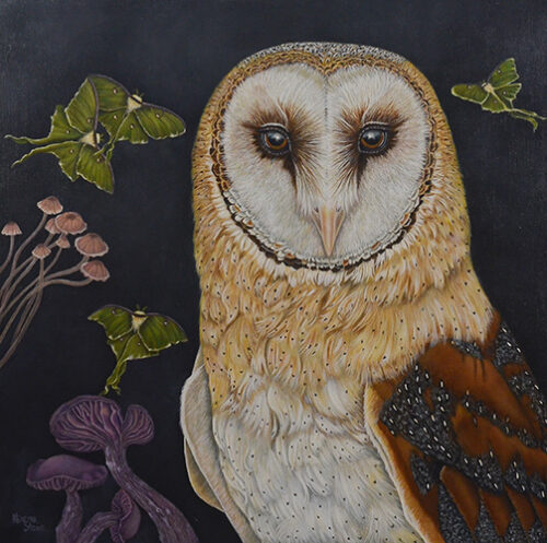 painting of a night owl