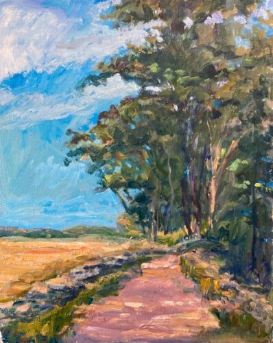 oil painting of the English countryside