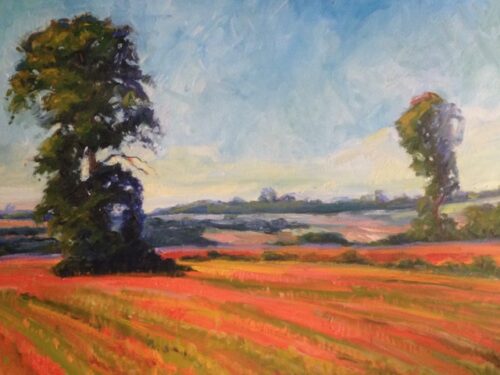 landscape painting autumn in New York state