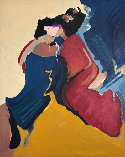 colorful abstract figurative painting