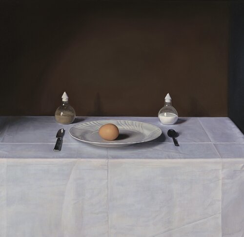 oil painting still life on tablecloth
