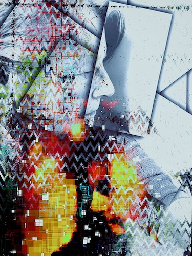 abstracted digital self-portrait