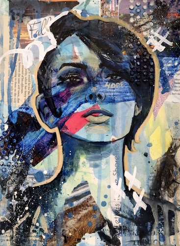 semi-abstract portrait of a young woman