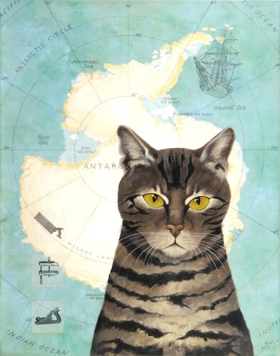 humorous cat art giclee print