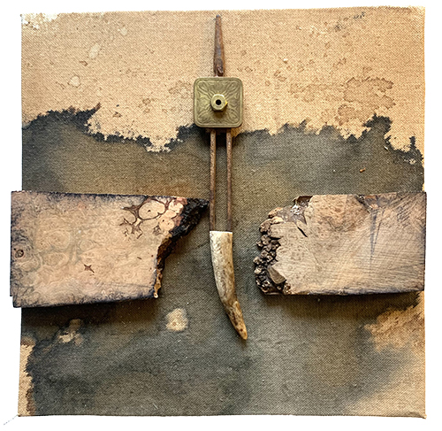 talisman constructed from found materials