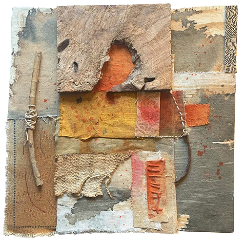 art assemblage from found materials