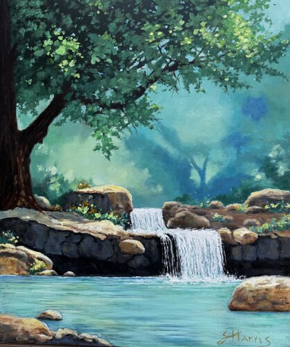 pastel painting of scriptural lesson