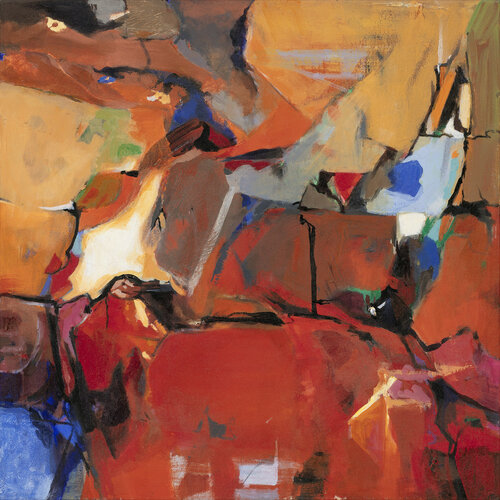 abstract acrylic painting by Susan Zwirn