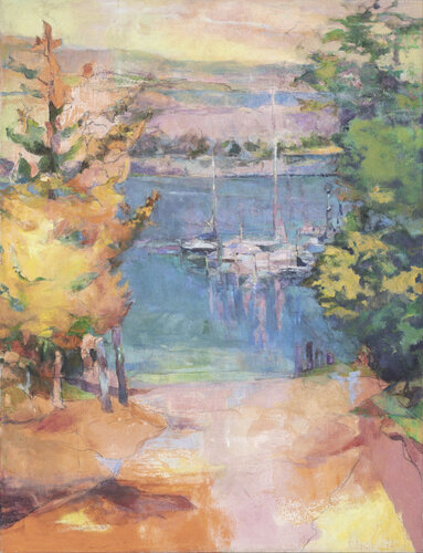 semi abstract landscape painting