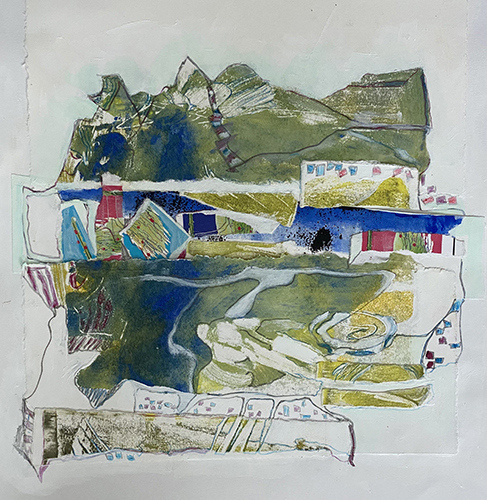 collage and mixed media abstract artwork
