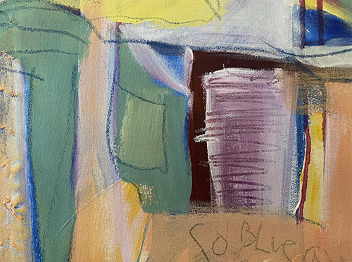 colorful abstract painting by Barbara Jacobs