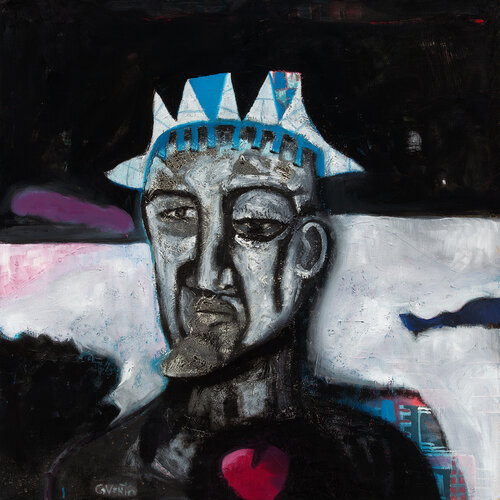 surreal portrait of a man