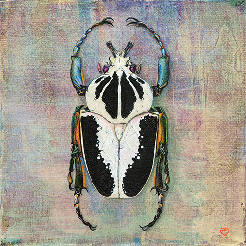 Painting of a Goliath Beetle