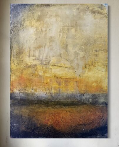 dreamlike abstract fresco painting