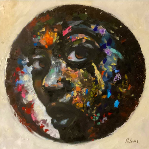 A self portrait in bold colors