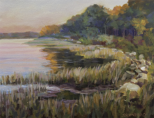 landscape painting autumn scene