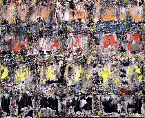 colorful mixed media abstract art 