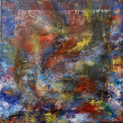 multicolored abstract painting