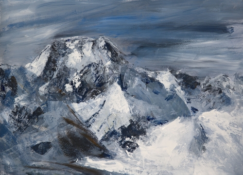 landscape painting of a New Zealand mountain