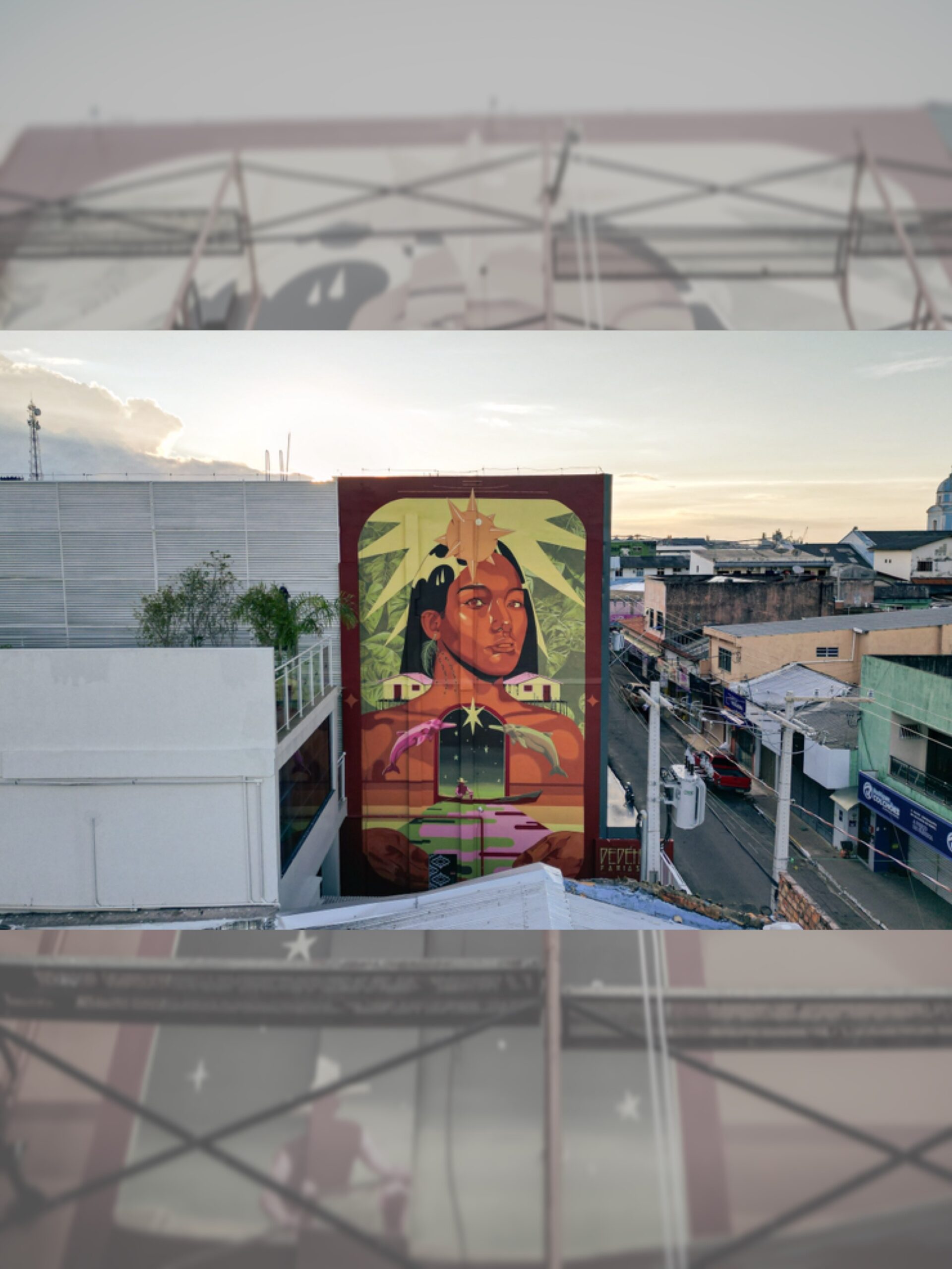 Photo by Dedé Farias on September 17, 2026. May be pop art of buildings and text.