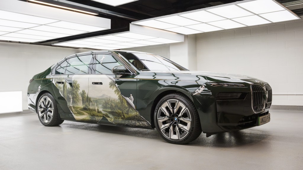 BMW carrying KOZO’s A World Within landscape artwork