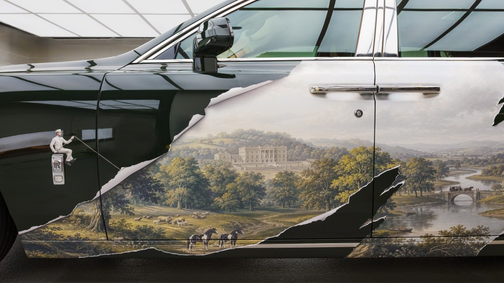 KOZO’s landscape imagery across a car door