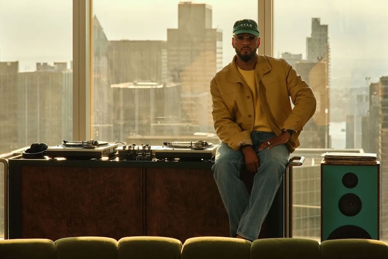 Swizz Beatz beside the Casa Dean DJ console